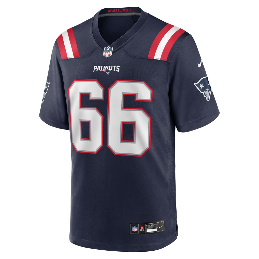Men's New England Patriots Will Campbell Nike Navy Team Game Jersey - Image 3