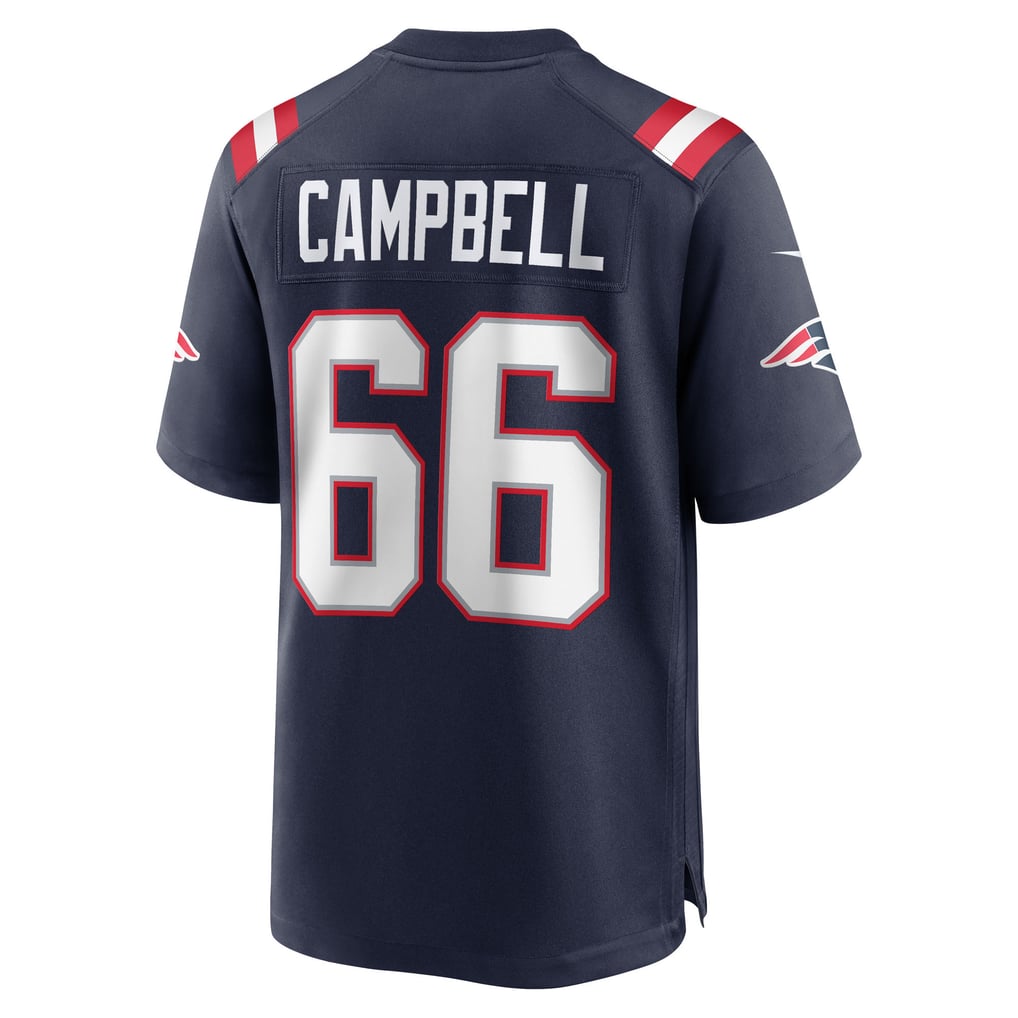 Men's New England Patriots Will Campbell Nike Navy Team Game Jersey - Image 4