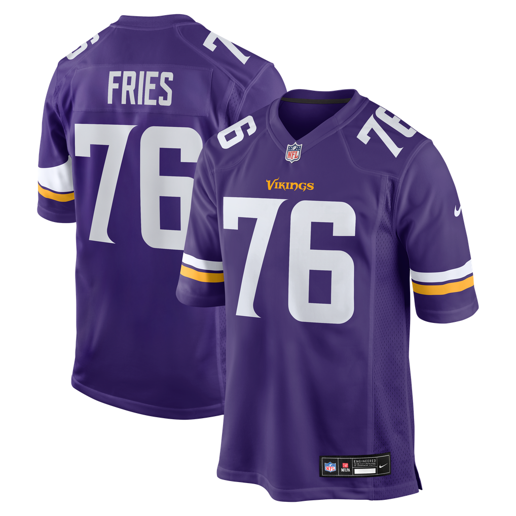 Men's Minnesota Vikings Will Fries Nike  Purple Team Game Jersey - Image 2