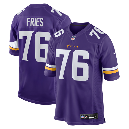 Men's Minnesota Vikings Will Fries Nike  Purple Team Game Jersey - Image 1