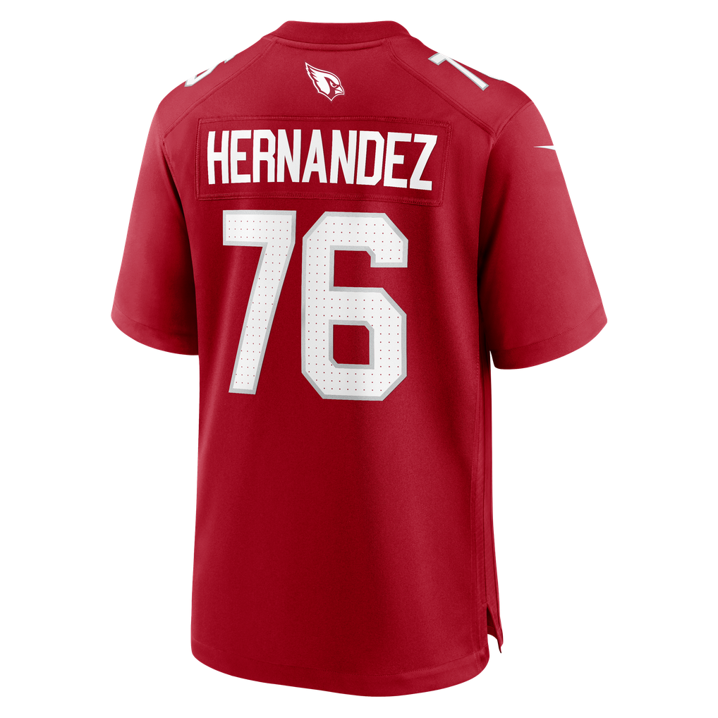 Men's Arizona Cardinals Will Hernandez Nike  Cardinal Team Game Jersey - Image 4