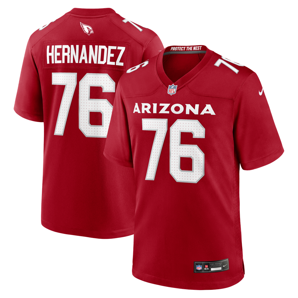 Men's Arizona Cardinals Will Hernandez Nike  Cardinal Team Game Jersey - Image 1