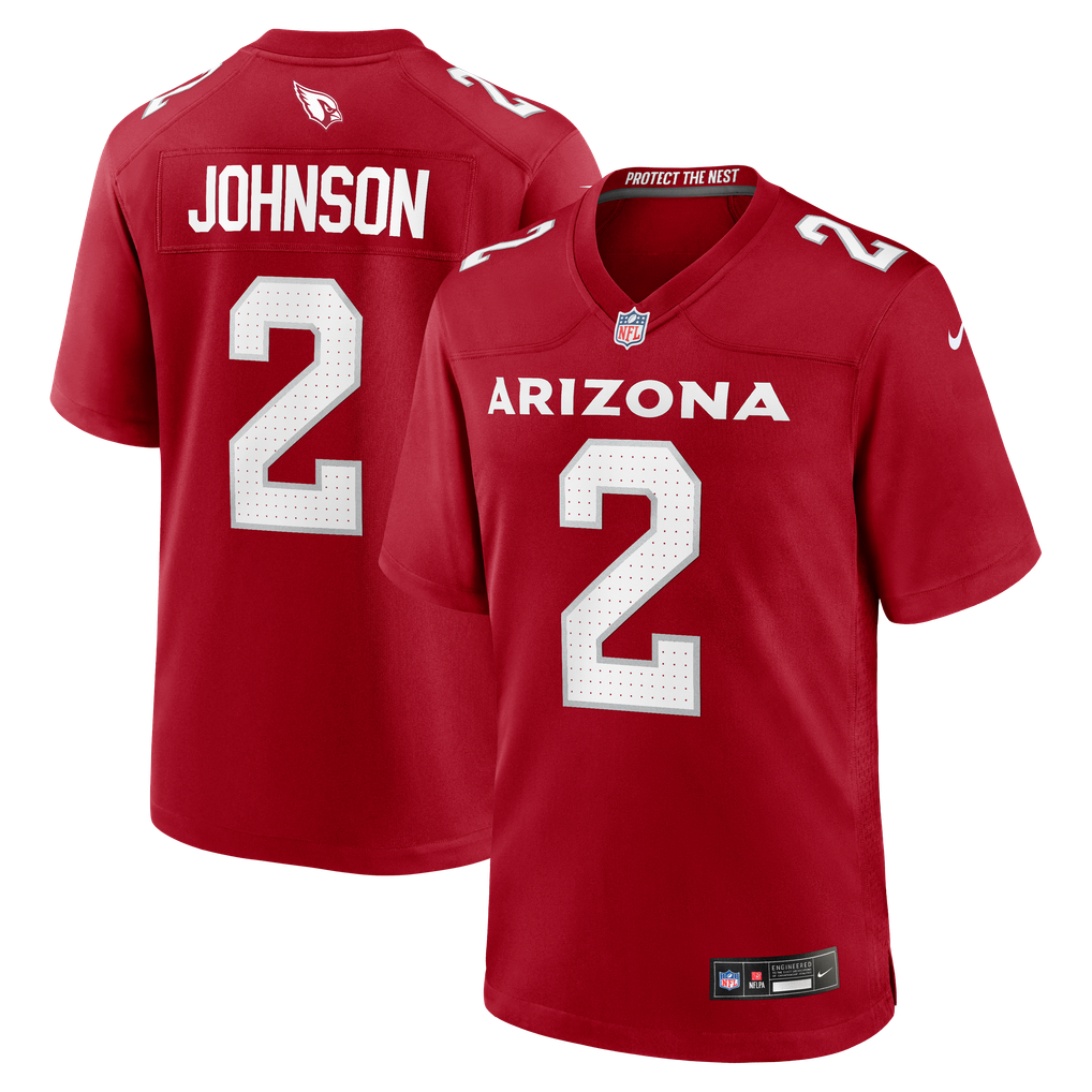 Men's Arizona Cardinals Will Johnson Nike  Cardinal Team Game Jersey - Image 1
