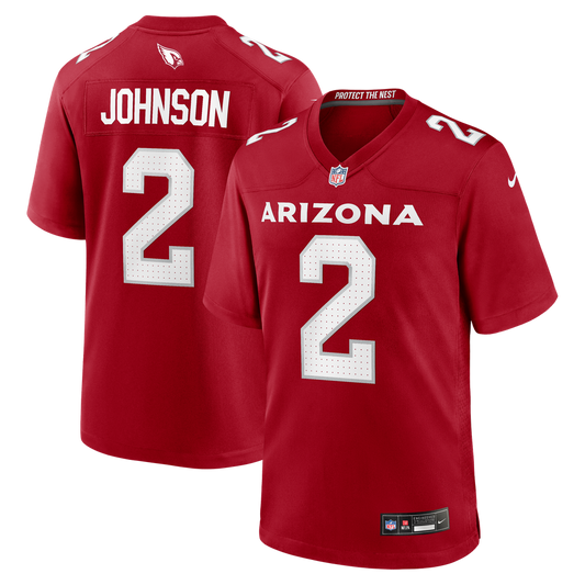Men's Arizona Cardinals Will Johnson Nike  Cardinal Team Game Jersey - Image 1