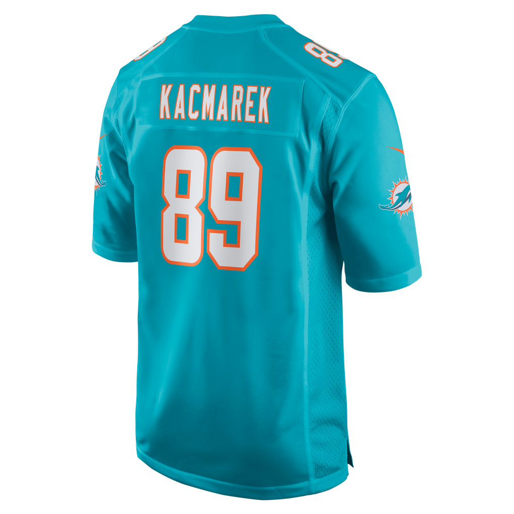 Men's Miami Dolphins Will Kacmarek Nike Aqua Team Game Jersey - Image 6