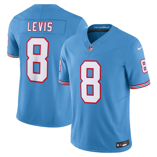 Men's Tennessee Titans Will Levis Nike Light Blue Alternate Oilers Throwback Vapor F.U.S.E. Limited Jersey - Image 1