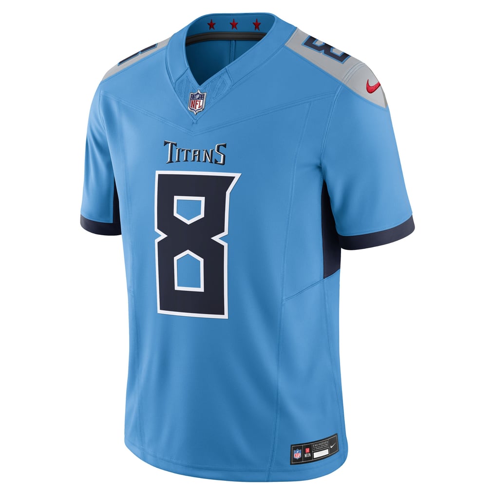 Men's Tennessee Titans Will Levis Nike Light Blue Alternate  Vapor F.U.S.E. Limited Jersey - Image 3