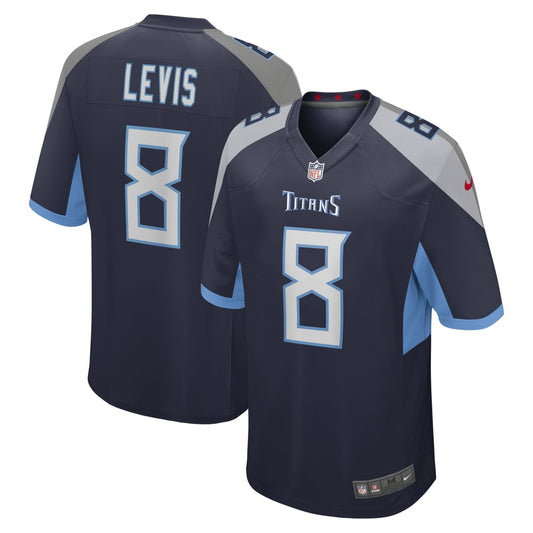 Men's Tennessee Titans Will Levis Nike Navy  Game Jersey - Image 1