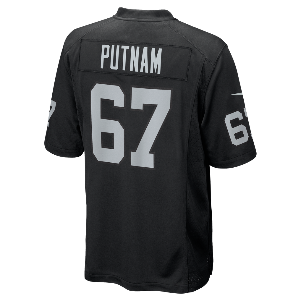 Men's Las Vegas Raiders Will Putnam Nike  Black Team Game Jersey - Image 4