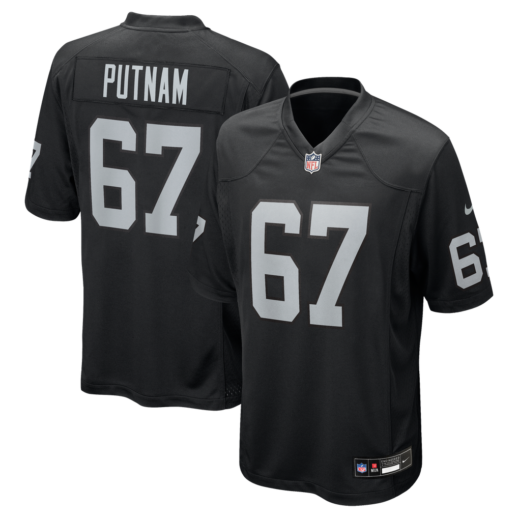 Men's Las Vegas Raiders Will Putnam Nike  Black Team Game Jersey - Image 1