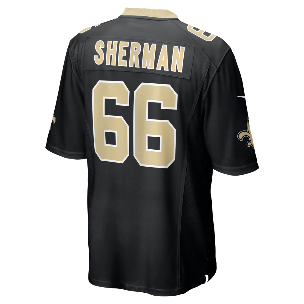 Men's New Orleans Saints William Sherman Nike  Black Team Game Jersey - Image 4