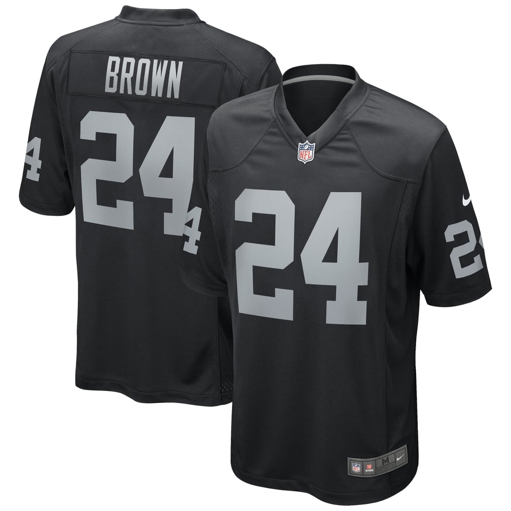 Men's Las Vegas Raiders Willie Brown Nike Black Game Retired Player Jersey - Image 1