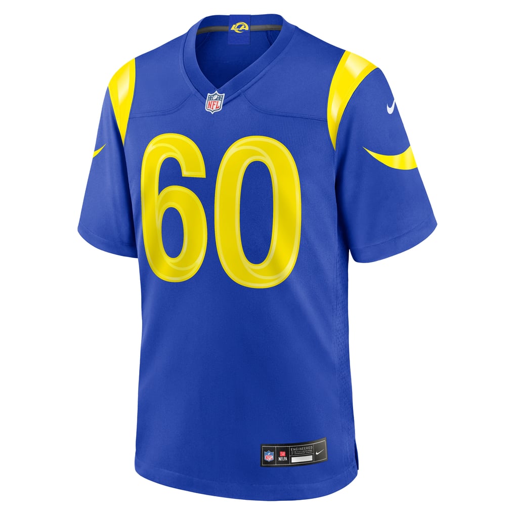 Men's Los Angeles Rams Wyatt Bowles Nike  Royal Team Game Jersey - Image 3
