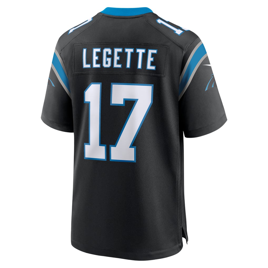 Men's Carolina Panthers Xavier Legette Nike Black Team Game Player Jersey - Image 4