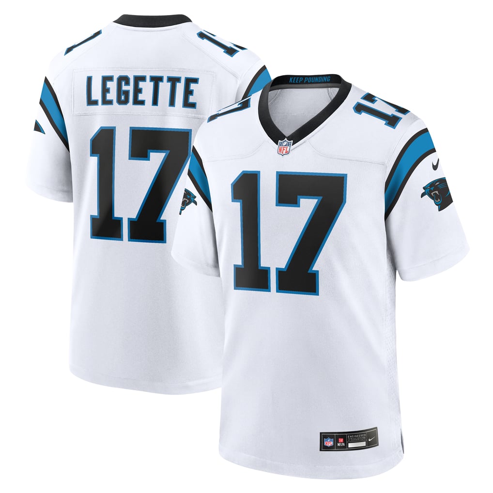 Men's Carolina Panthers Xavier Legette Nike White Game Jersey - Image 2