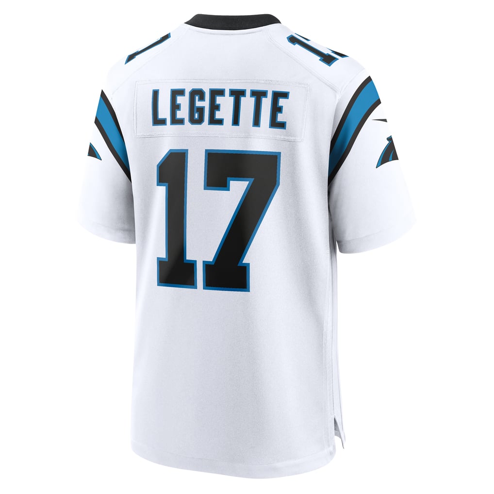 Men's Carolina Panthers Xavier Legette Nike White Game Jersey - Image 4