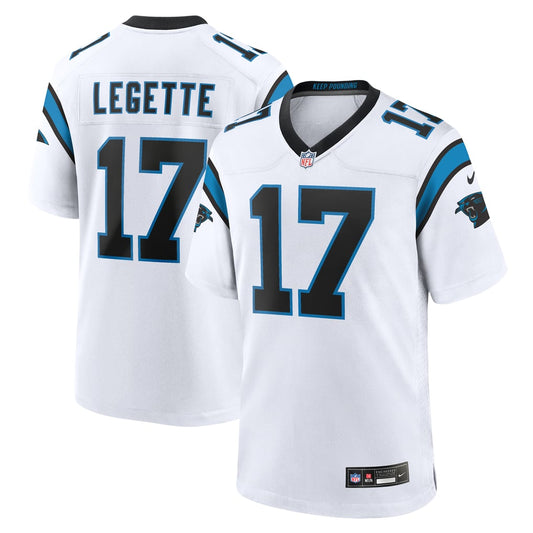 Men's Carolina Panthers Xavier Legette Nike White Game Jersey - Image 1