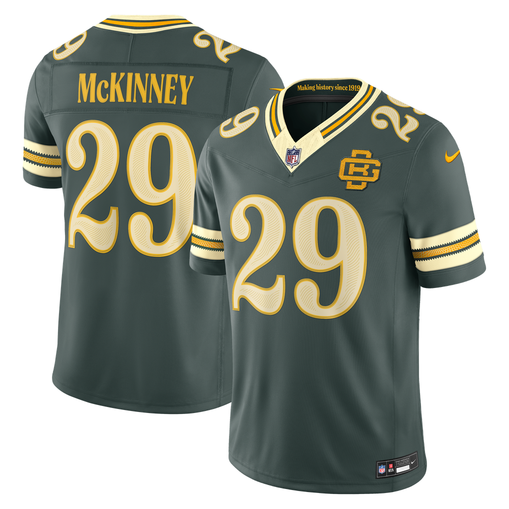 Men's Green Bay Packers Xavier McKinney Nike Green 2026 Rivalries Collection Stitched Limited Jersey - Image 1