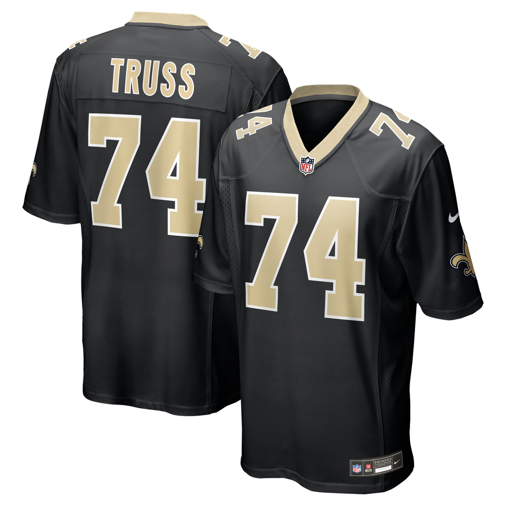 Men's New Orleans Saints Xavier Truss Nike  Black Team Game Jersey - Image 1