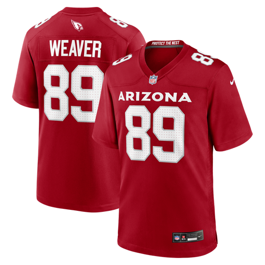 Men's Arizona Cardinals Xavier Weaver Nike  Cardinal Team Game Jersey - Image 1