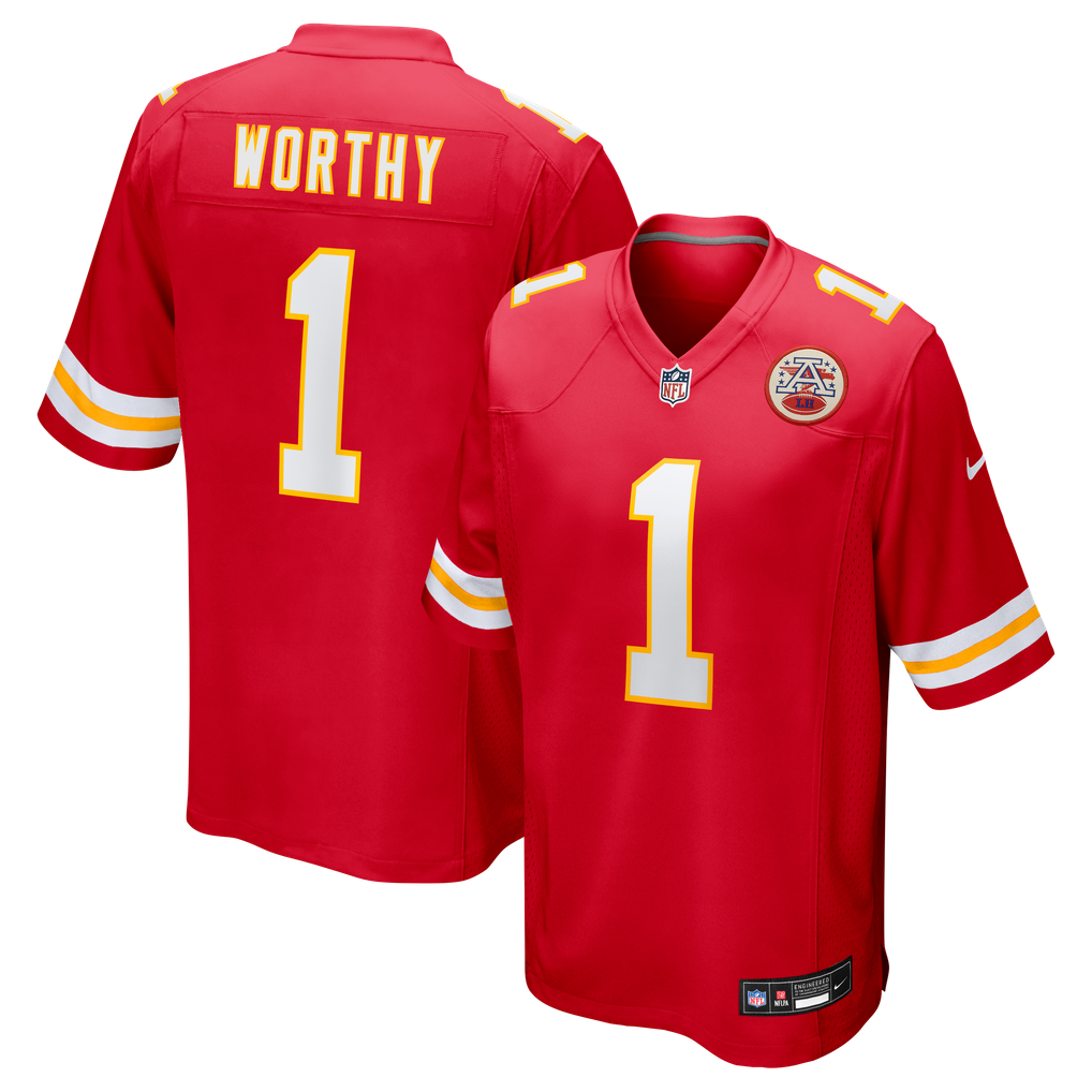 Men's Kansas City Chiefs Xavier Worthy Nike Red  Player Game Jersey - Image 2