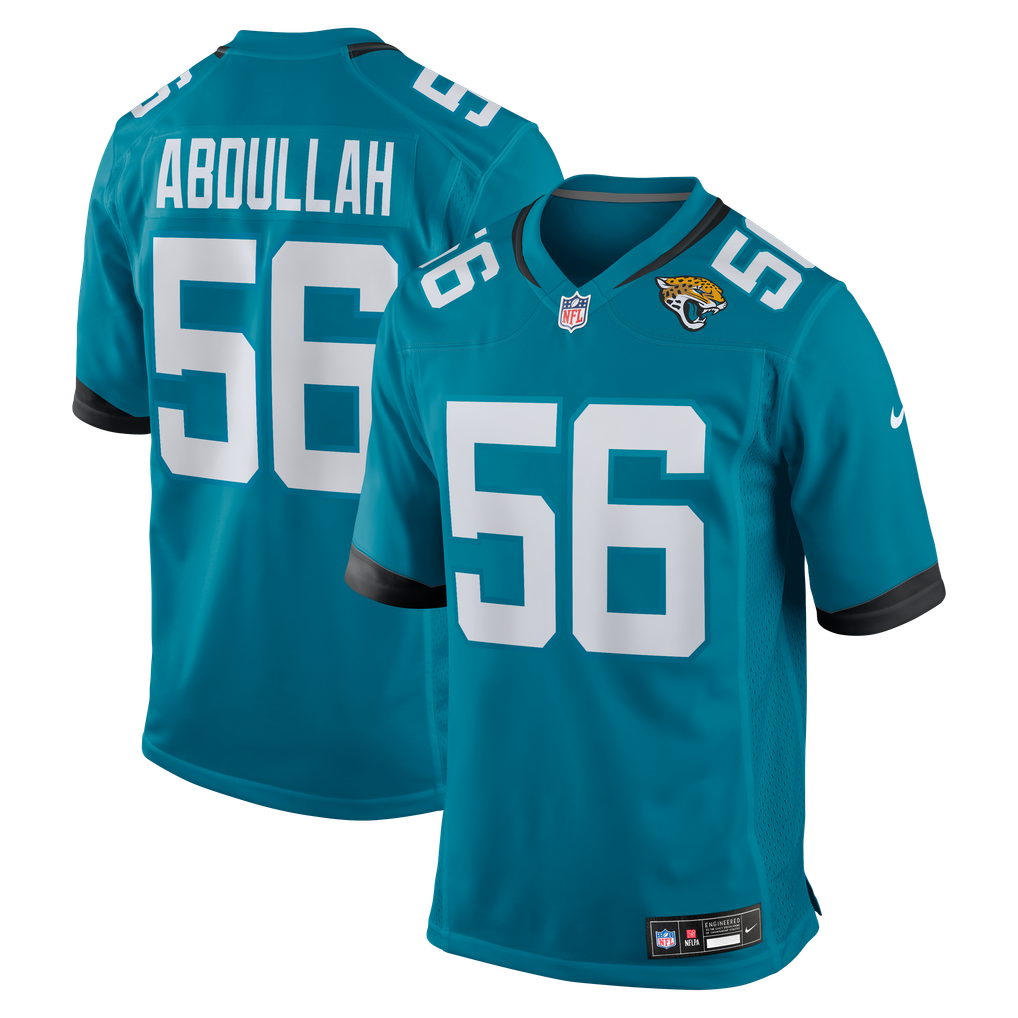 Men's Jacksonville Jaguars Yasir Abdullah Nike  Teal Team Game Jersey - Image 2