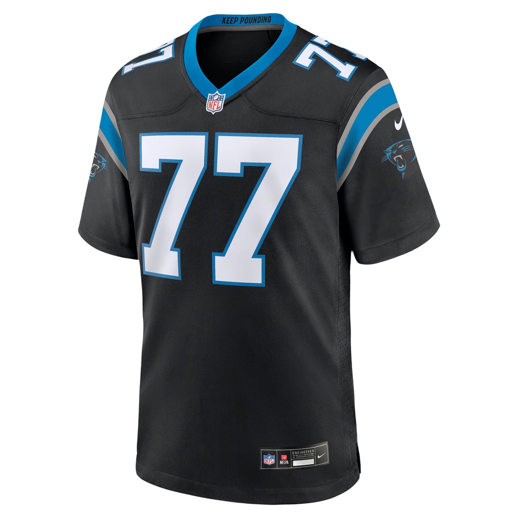 Men's Carolina Panthers Yosh Nijman Nike Black Game Jersey - Image 3
