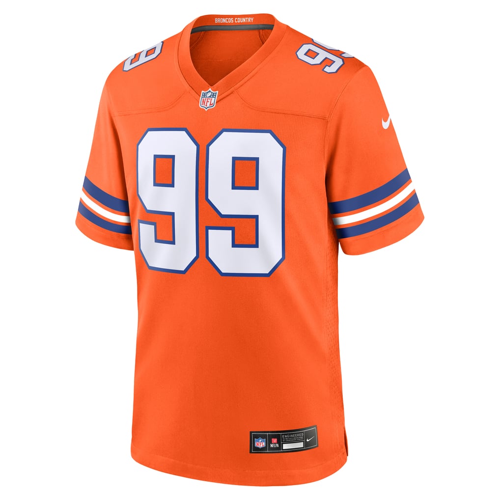 Men's Denver Broncos Zach Allen Nike Orange Alternate Game Jersey - Image 3