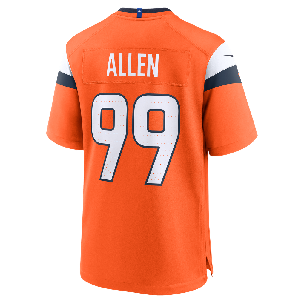 Men's Denver Broncos Zach Allen Nike  Orange Team Game Jersey - Image 4