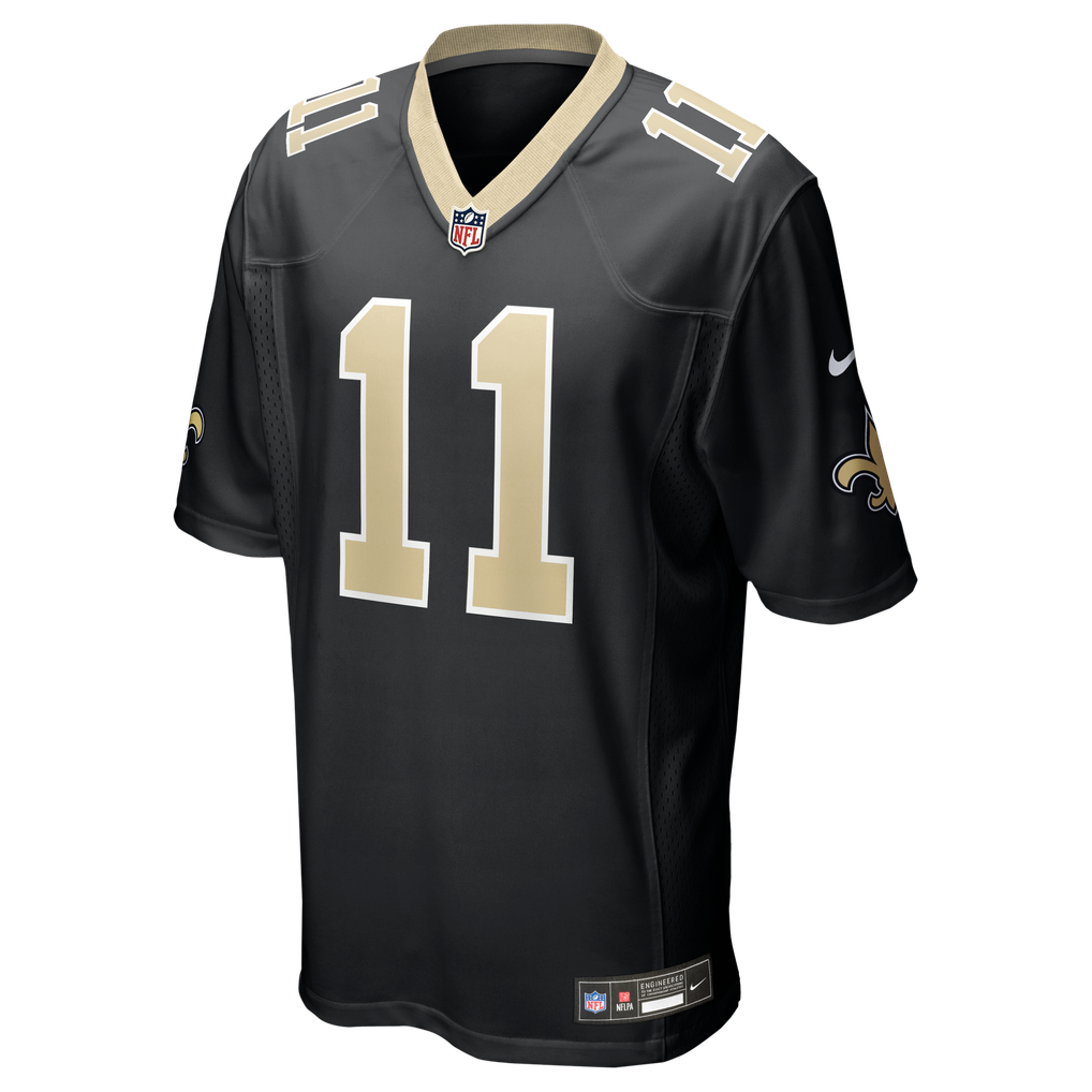 Men's New Orleans Saints Zach Wilson Nike Black Team Game Jersey - Image 5