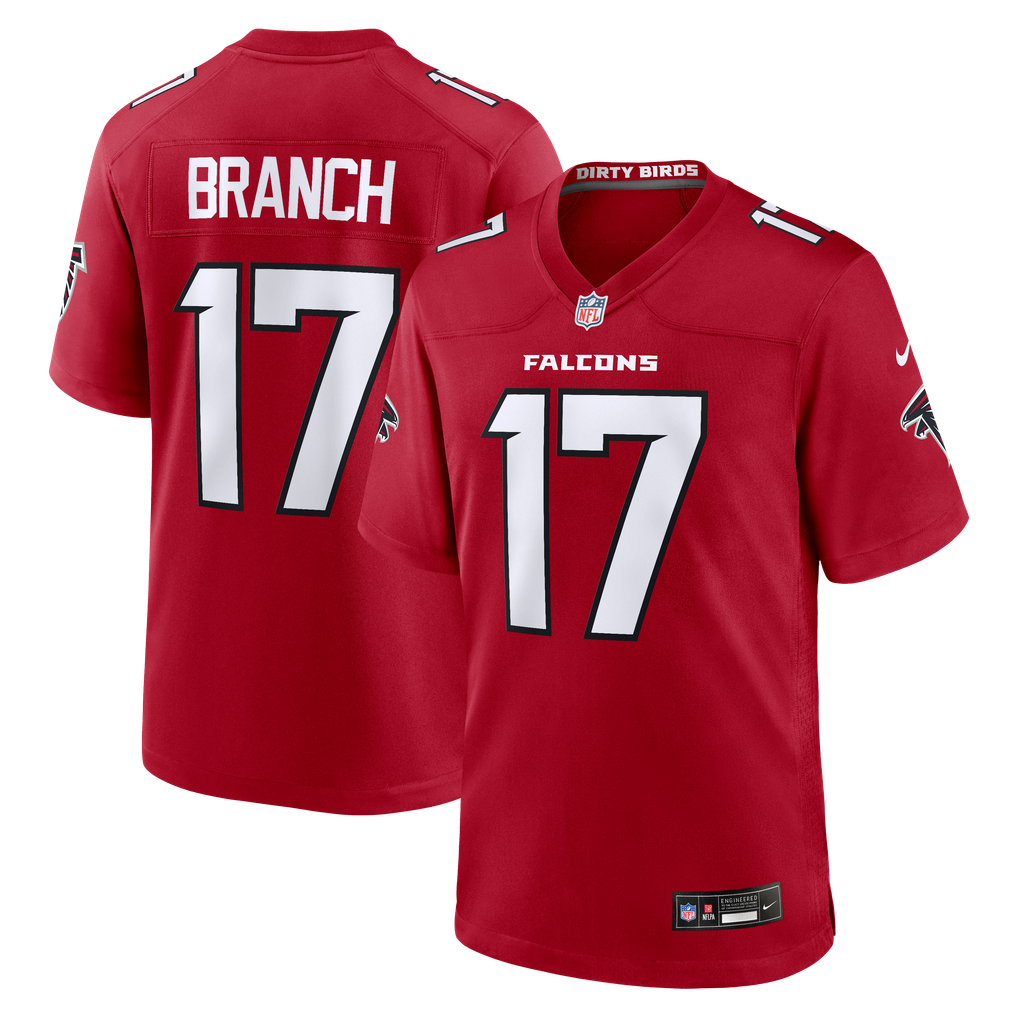 Men's Atlanta Falcons Zachariah Branch Nike Red Team Game Jersey