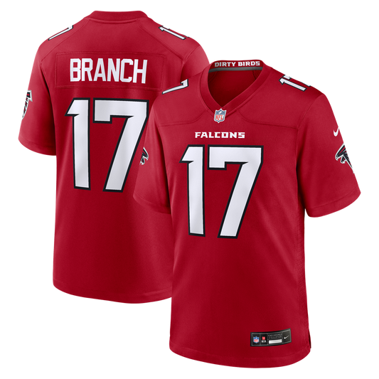 Men's Atlanta Falcons Zachariah Branch Nike Red Team Game Jersey