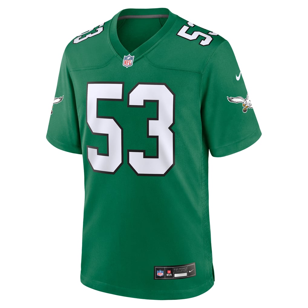 Men's Philadelphia Eagles Zack Baun Nike  Kelly Green Alternate Game Jersey - Image 3