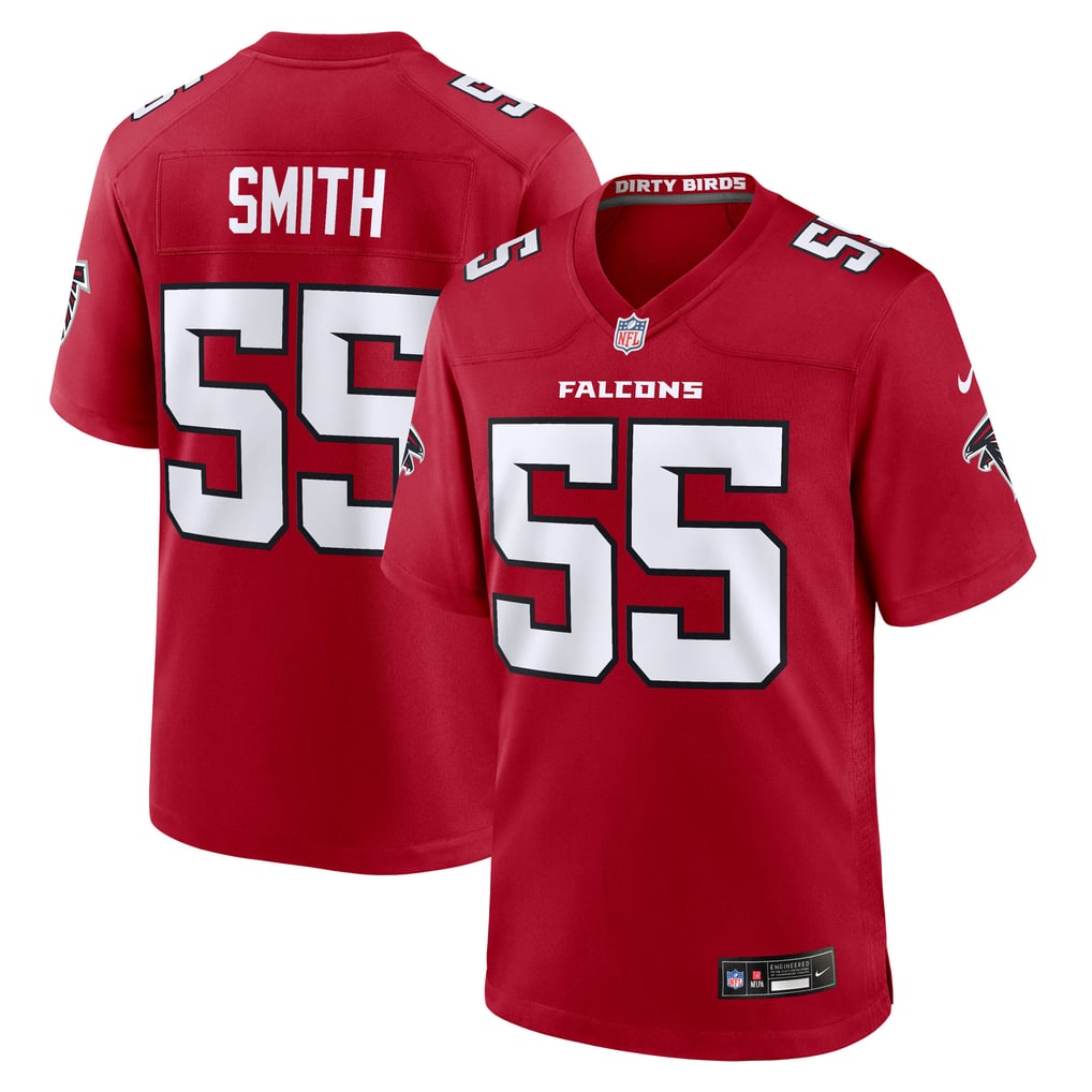 Men's Atlanta Falcons Za'Darius Smith Nike Red Team Game Jersey