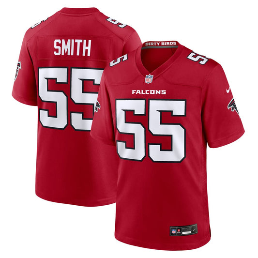 Men's Atlanta Falcons Za'Darius Smith Nike Red Team Game Jersey