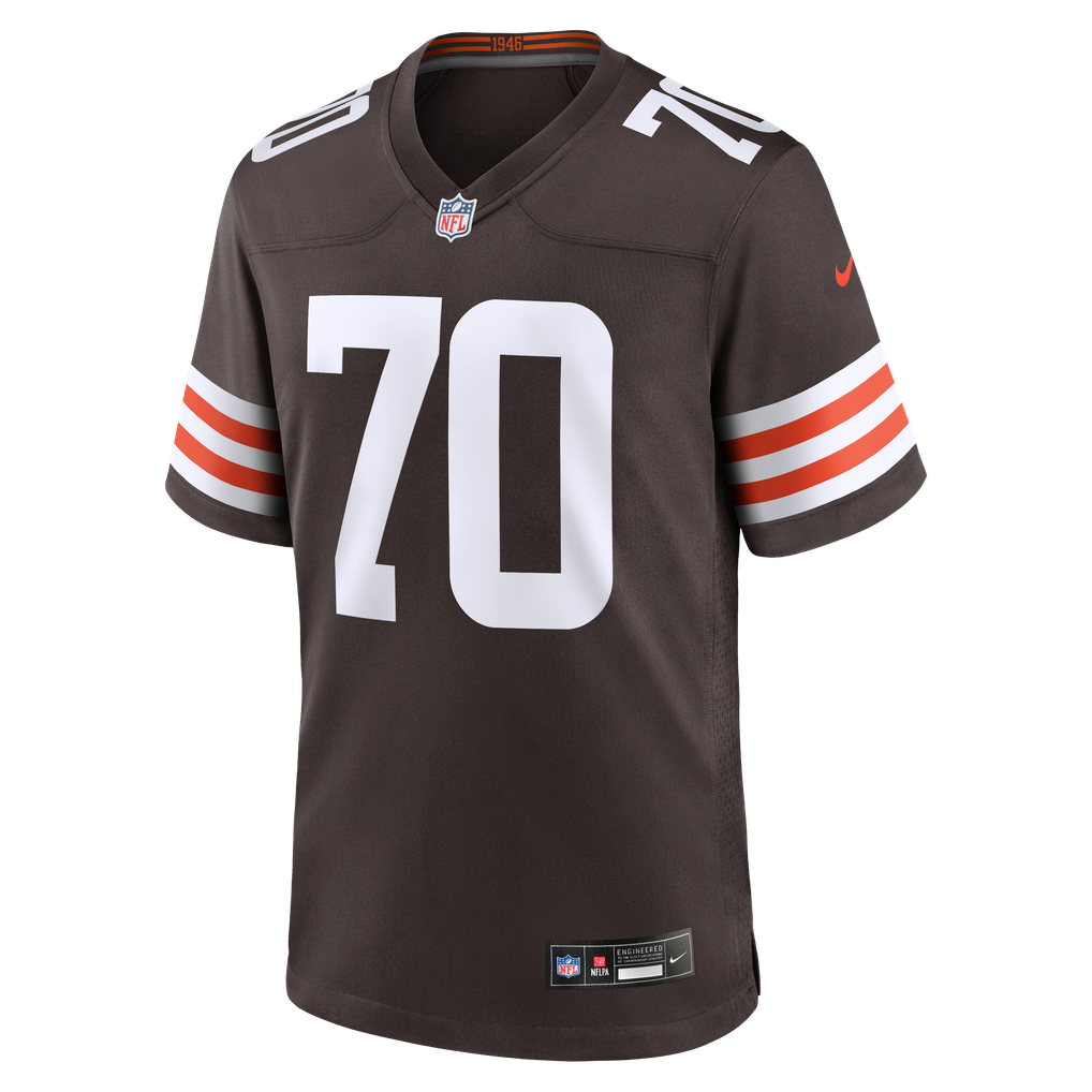 Men's Cleveland Browns Zak Zinter Nike Brown Team Game Jersey - Image 3
