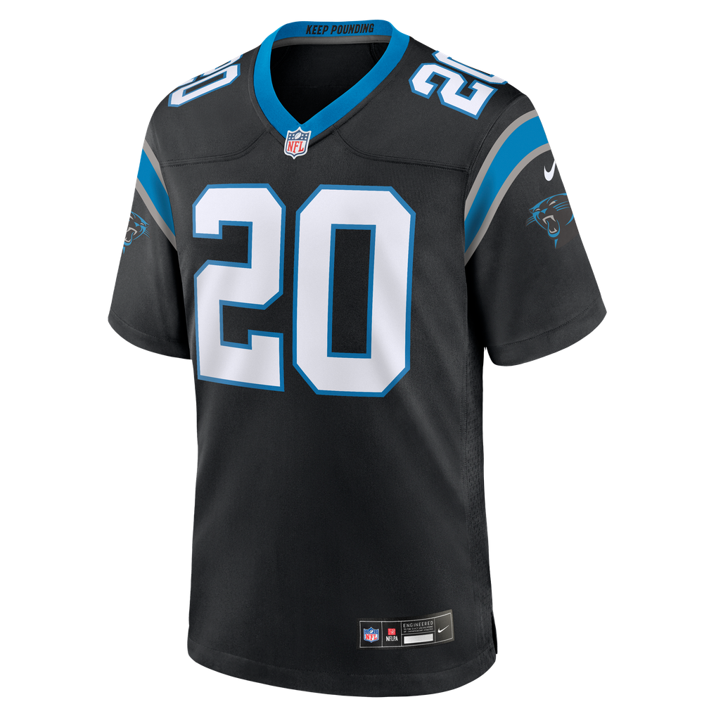 Men's Carolina Panthers Zakee Wheatley Nike Black Team Game Jersey - Image 3