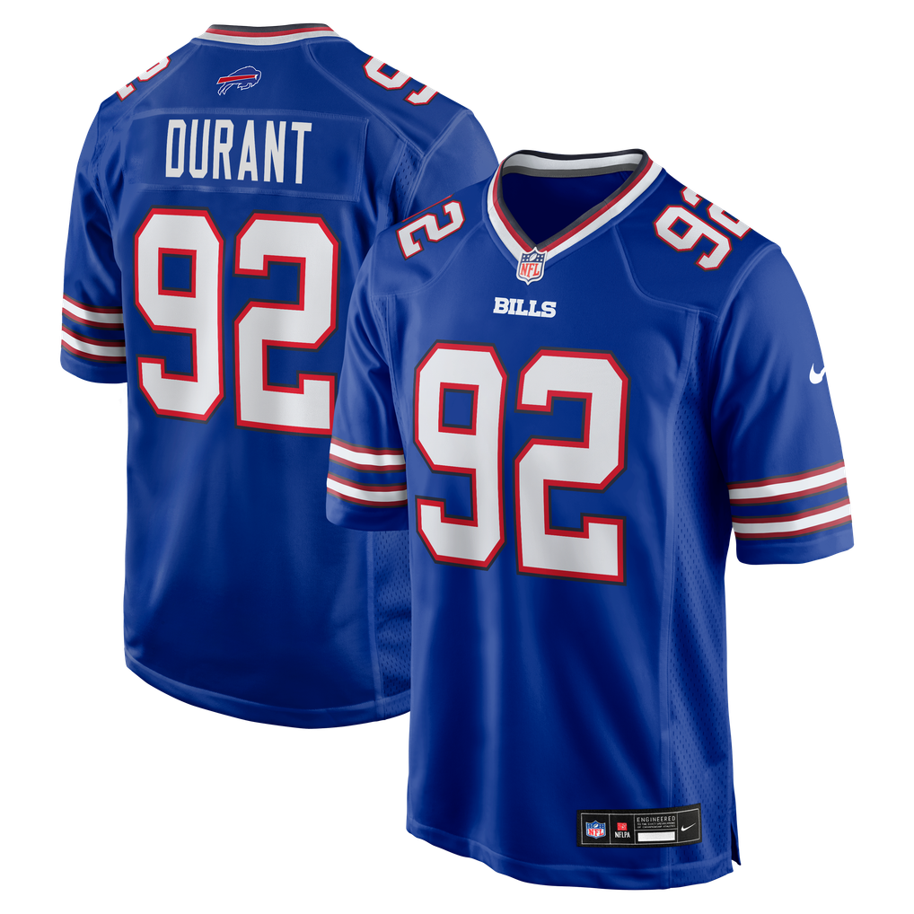 Men's Buffalo Bills Zane Durant Nike Royal Team Game Jersey - Image 2