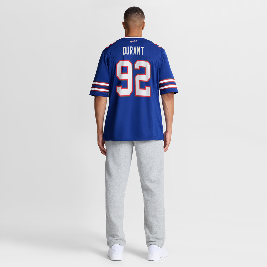 Men's Buffalo Bills Zane Durant Nike Royal Team Game Jersey - Image 4