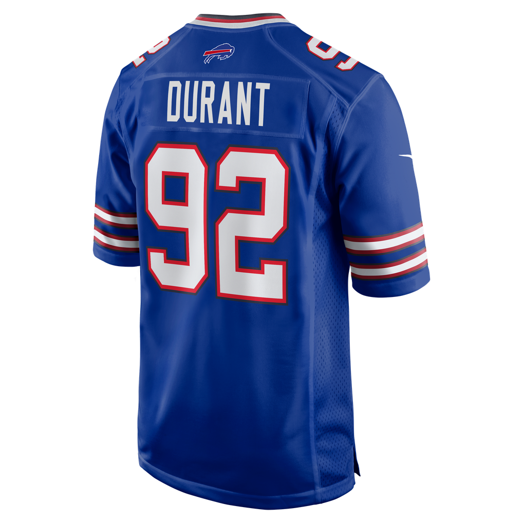 Men's Buffalo Bills Zane Durant Nike Royal Team Game Jersey - Image 6