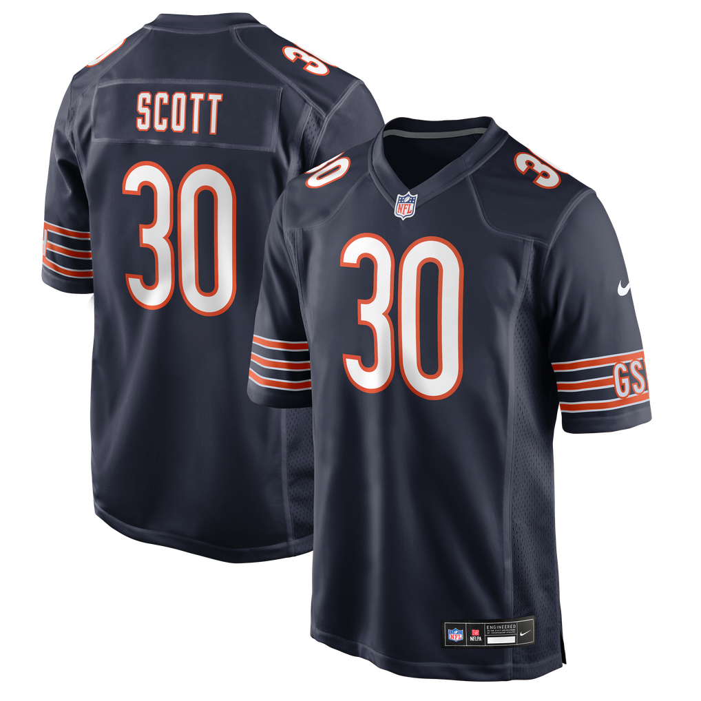 Men's Chicago Bears Zavier Scott Nike Navy Team Game Jersey - Image 2