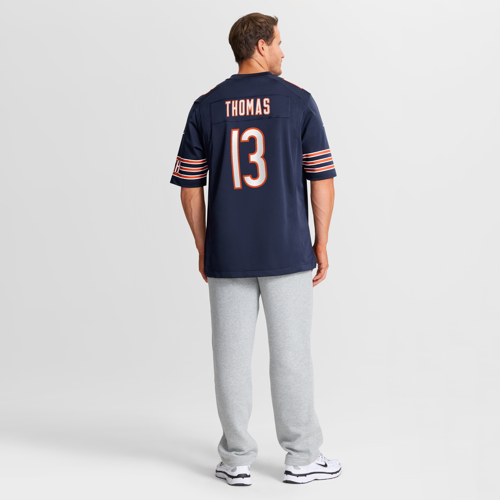 Men's Chicago Bears Zavion Thomas Nike Navy Team Game Jersey - Image 4