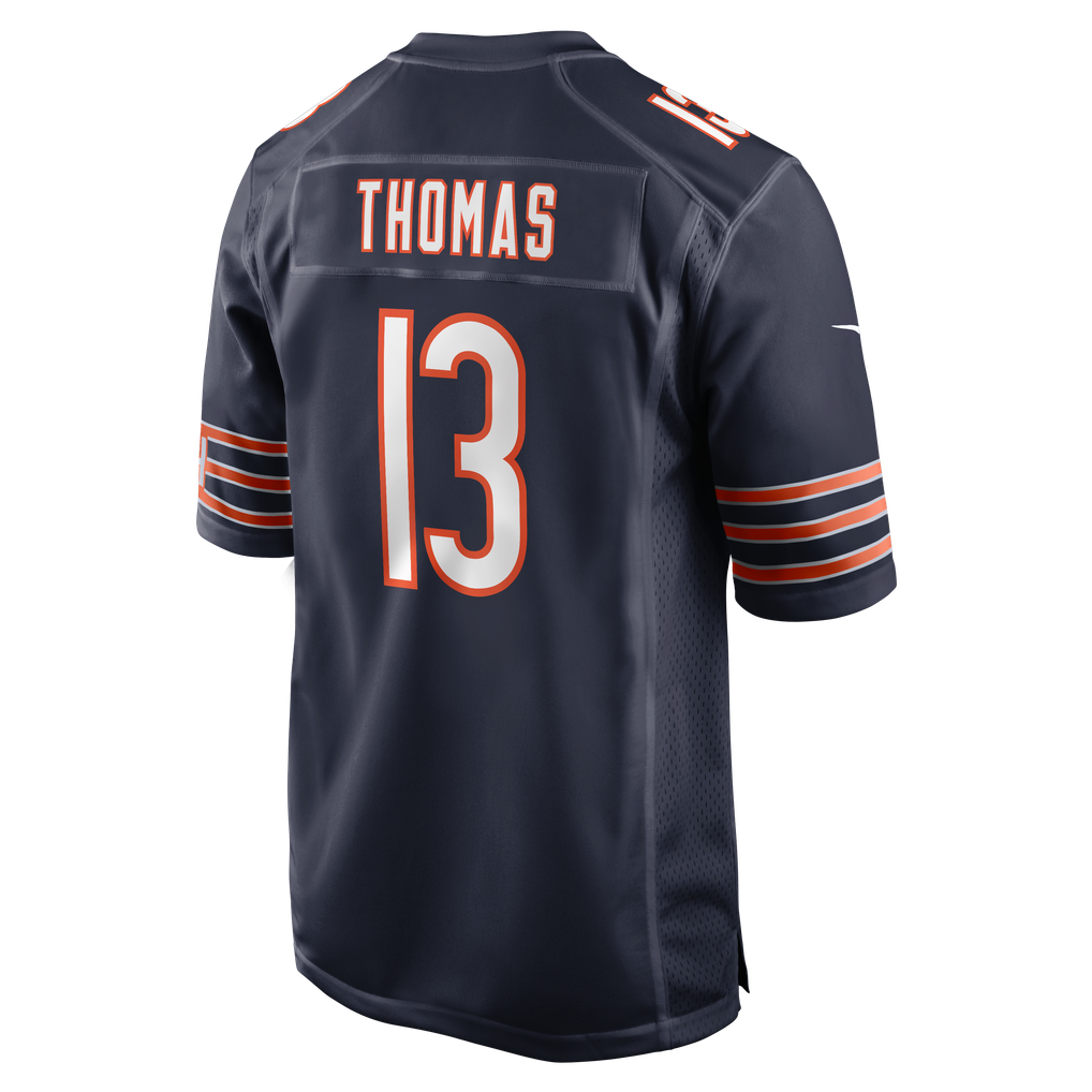 Men's Chicago Bears Zavion Thomas Nike Navy Team Game Jersey - Image 6