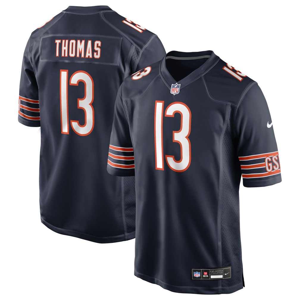 Men's Chicago Bears Zavion Thomas Nike Navy Team Game Jersey - Image 1