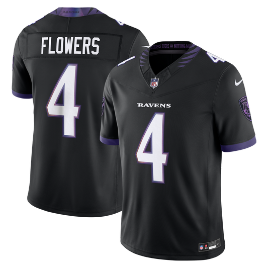 Men's Baltimore Ravens Zay Flowers Nike Black Alternate Alternate Vapor F.U.S.E. Stitched Limited Jersey