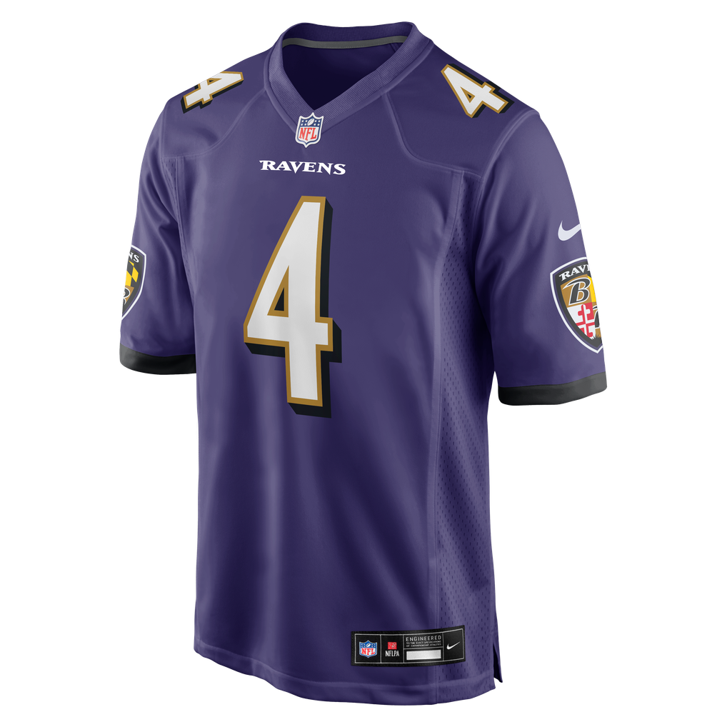 Men's Baltimore Ravens Zay Flowers Nike Purple Game Jersey