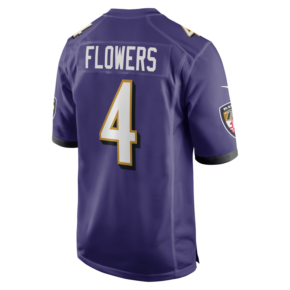 Men's Baltimore Ravens Zay Flowers Nike Purple Game Jersey
