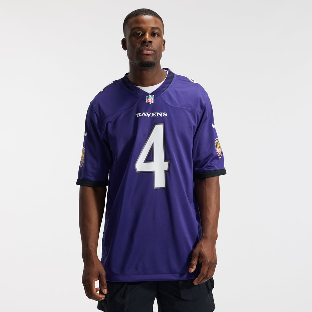 Men's Baltimore Ravens Zay Flowers Nike Purple Team Game Jersey