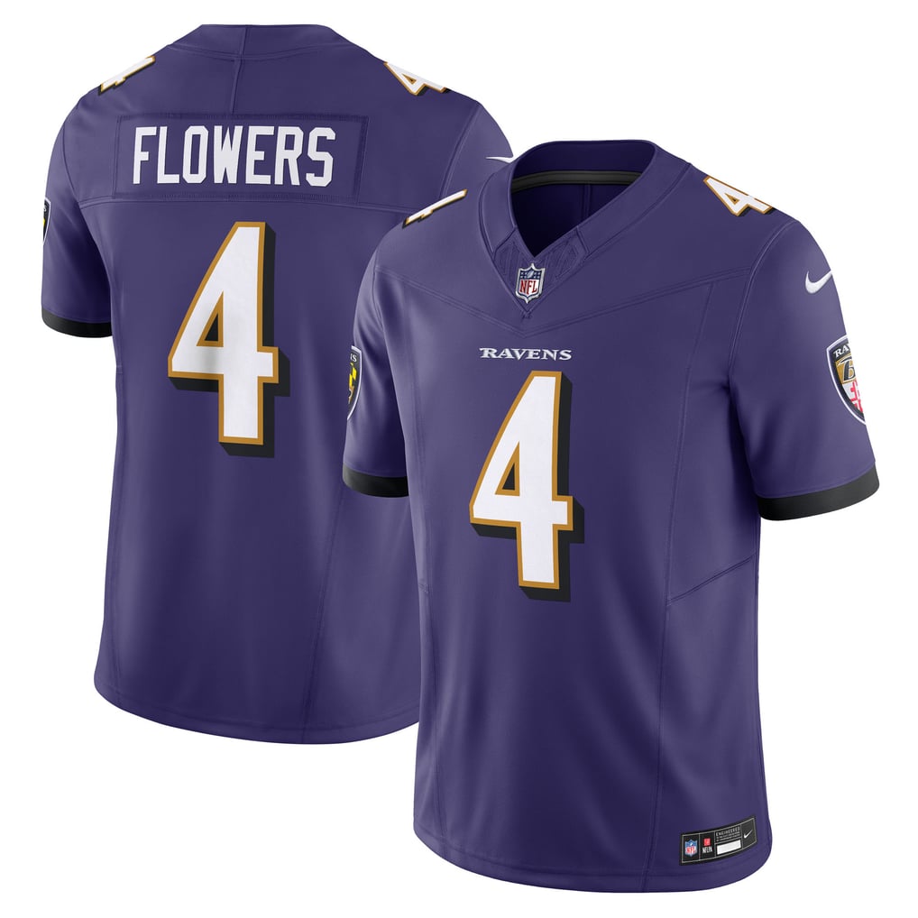 Men's Baltimore Ravens Zay Flowers Nike Purple Vapor F.U.S.E. Limited Jersey
