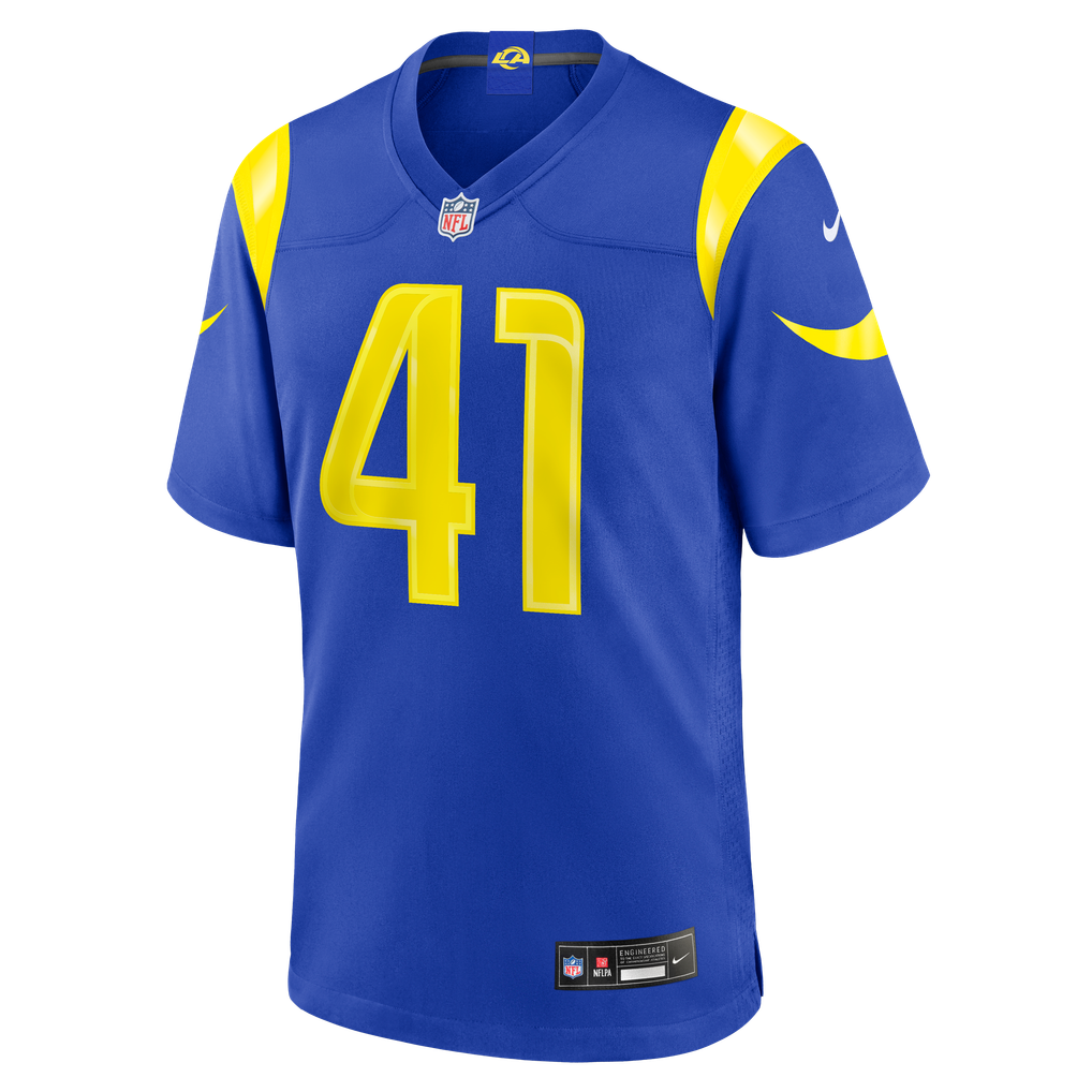 Men's Los Angeles Rams Zech McPhearson Nike Royal Team Game Jersey - Image 3